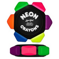 Neon 6 Color Crayon Wheel